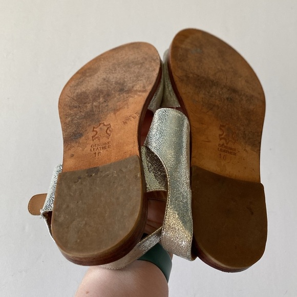 Ariana Bohling Yara silver women’s Sandals Sz 41 VGUC - Picture 5 of 6